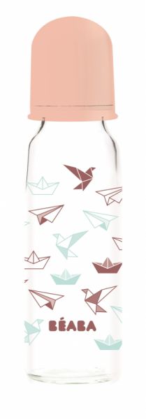 Beaba Biberon Verre 250 ml Origami Nude